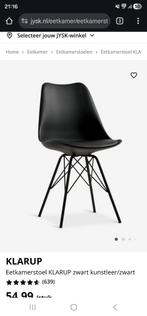 4 Klarup stoelen JYSK - Zo goed als nieuw, Ophalen, Zwart, Zo goed als nieuw, Vier