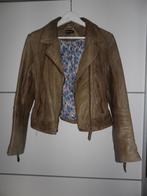 Arma Women Beige Leren Jasje Met Rits Maat 40, Maat 38/40 (M), Arma Women, Beige, Ophalen of Verzenden