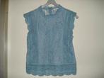 Dameskleding: blauwe kanten top, mt 36, Only, Blauw, Ophalen of Verzenden, Zo goed als nieuw