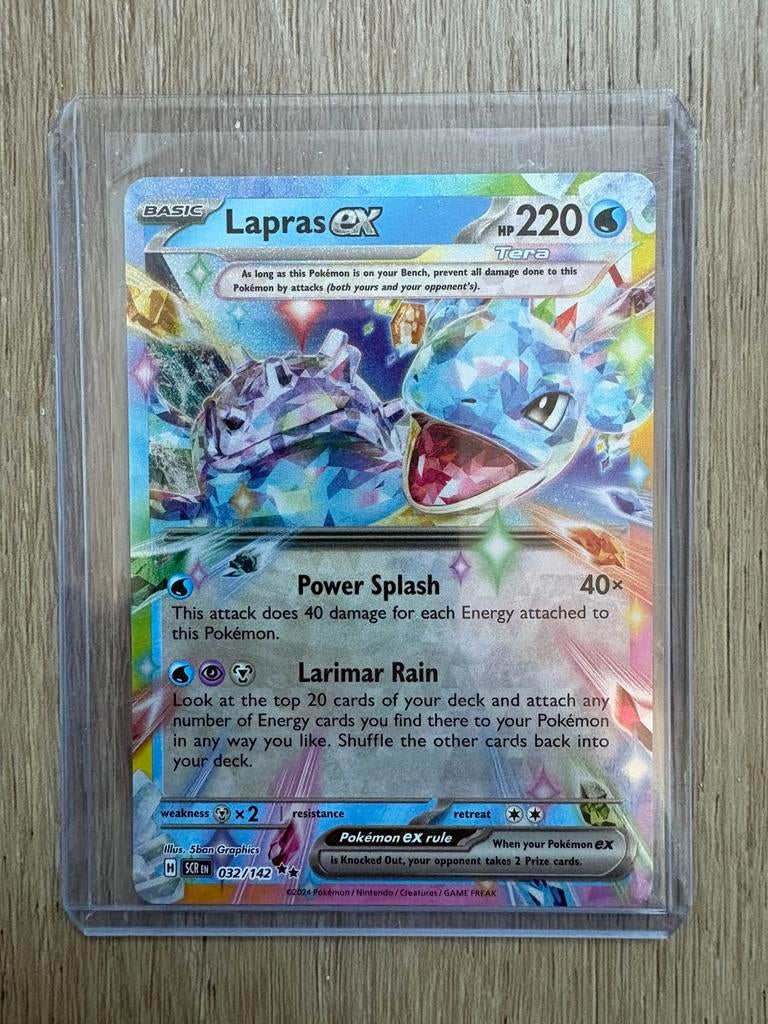 Lapras EX #032/142 Stellar Crown, Ophalen of Verzenden, Zo goed als nieuw, Losse kaart