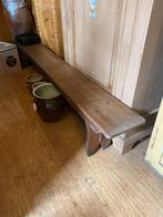 Antieke houten kerkbank - 245 cm lang, Antiek en Kunst, Antiek | Meubels | Stoelen en Banken, Ophalen