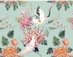 187 Bloemen Vogels Vlies Fotobehang 350x250cm 3 maten Nieuw, Huis en Inrichting, Stoffering | Behang, Ophalen of Verzenden, Minder dan 10 m²