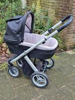 Prachtige  Zwarte Kinderwagen, Gebruikt, Verstelbare duwstang, Combiwagen, Ophalen