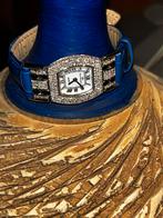 Horlogen met brilant, Leer, Polshorloge, Zo goed als nieuw, Ophalen