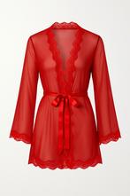 Kimono met String - XS/S, Diverse Kleuren, Kleding | Dames, Ondergoed en Lingerie, Generic, Ophalen of Verzenden, Rood, Badjas