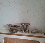 Alluminium set kandelaars en schaal, Ophalen of Verzenden, Overige materialen, Minder dan 25 cm
