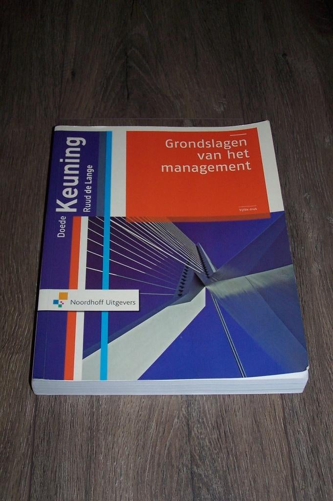Boek voor het HBO : Grondslagen van het management, Gelezen, Ruud de Lange, Beta, HBO