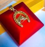 14 karaat gouden hanger paard hoefijzer, Ophalen, Zo goed als nieuw, Goud, Goud