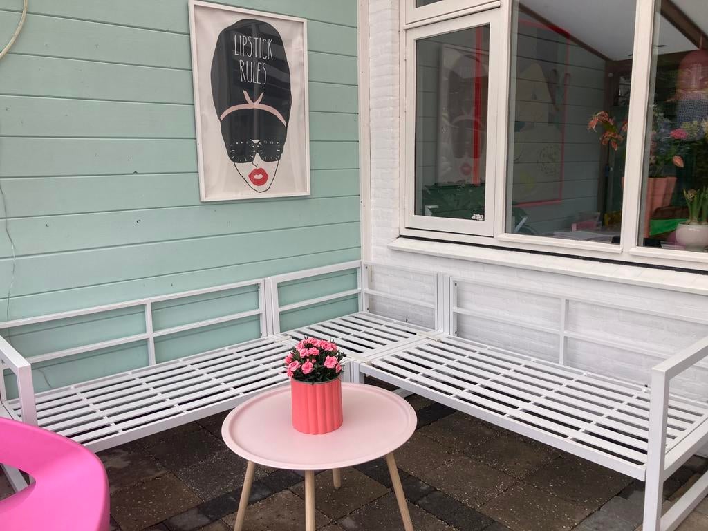 Aluminium loungebank buiten, Tuin en Terras, Tuinsets en Loungesets, Ophalen, 5 zitplaatsen, Gebruikt, Aluminium