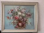 Schilderij: Bloemenvaas met kleurrijke bloemen, Antiek en Kunst, Kunst | Schilderijen | Klassiek, Ophalen of Verzenden