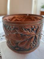 Rood koperen sierbloempot ; prachig mooi sierlijk afgewerkt, Ophalen of Verzenden