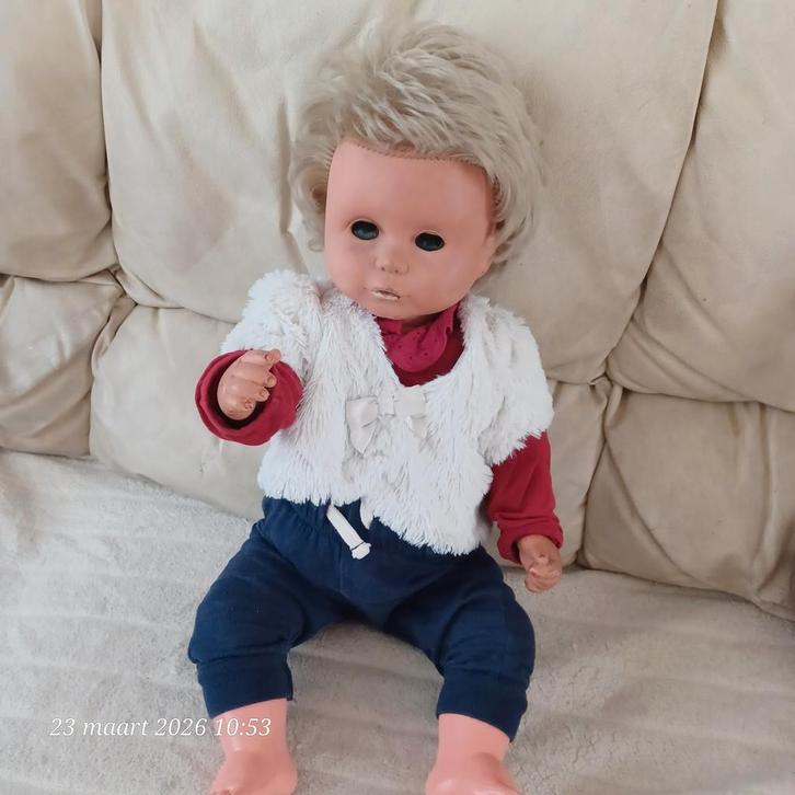 Oude pop 10€, Verzamelen, Poppen, Gebruikt, Pop, Ophalen of Verzenden