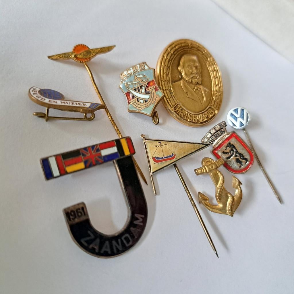 Lotje oude speldjes broches, Verzamelen, Speldjes, Pins en Buttons, Verzenden, Gebruikt, Overige onderwerpen