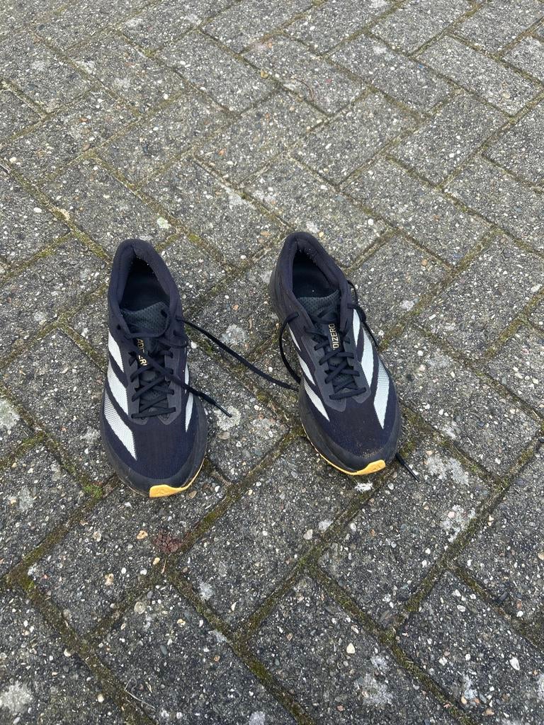 Adidas Adizero hardloopschoenen maat 43, Adidas, Hardloopschoenen, Ophalen of Verzenden, Zo goed als nieuw