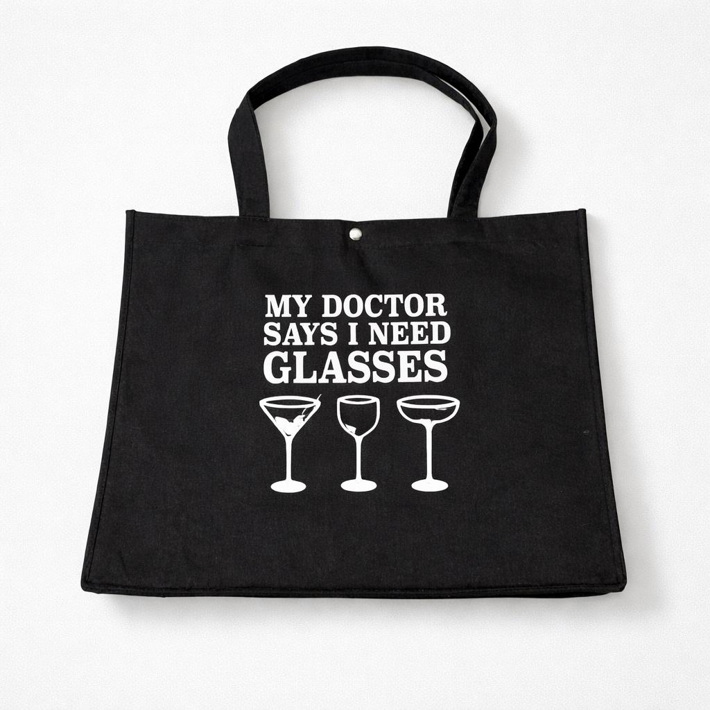 Leuke zwarte vilten tas met grappige opdruk, Ophalen of Verzenden, Nieuw, Zwart, Overige merken