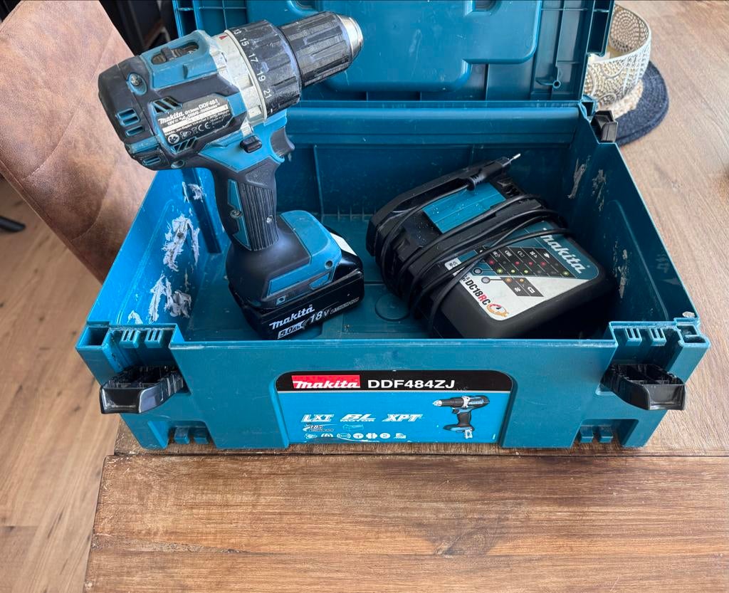 Makita DDF484ZJ Accuboormachine, Doe-het-zelf en Verbouw, Gereedschap | Boormachines, Gebruikt, Variabele snelheid, Ophalen of Verzenden