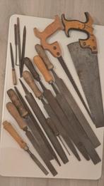Oude handzagen en vijlen     ophalen geen verzending !, Antiek en Kunst, Antiek | Gereedschap en Instrumenten, Ophalen