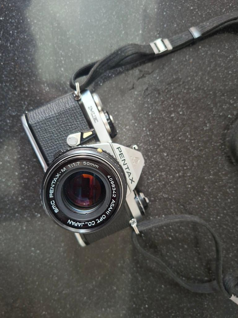Pentax ME + 50mm 1.7, Audio, Tv en Foto, Fotocamera's Analoog, Ophalen, Gebruikt, Spiegelreflex, Pentax