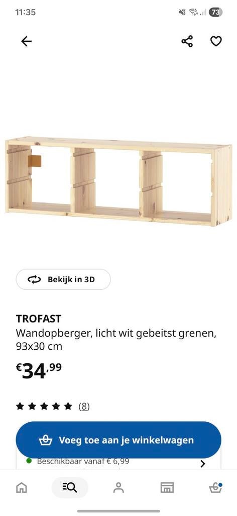 Wandopberger trofast ikea, Ophalen, Zo goed als nieuw, Minder dan 150 cm, Minder dan 100 cm