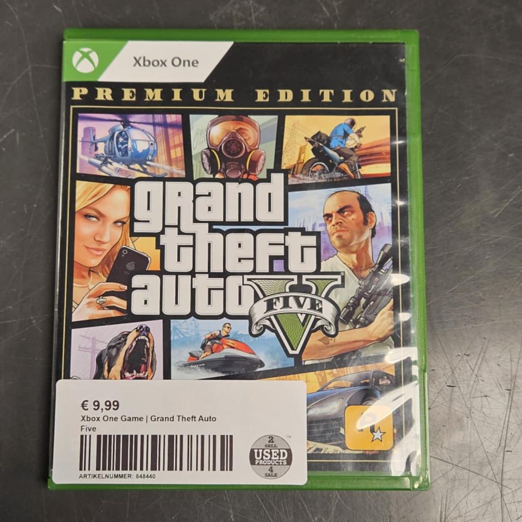 Xbox One Game | Grand Theft Auto Five, Xbox, Zo goed als nieuw, Support@xbox.com, One Microsoft Way
Redmond, WA 98052-6399