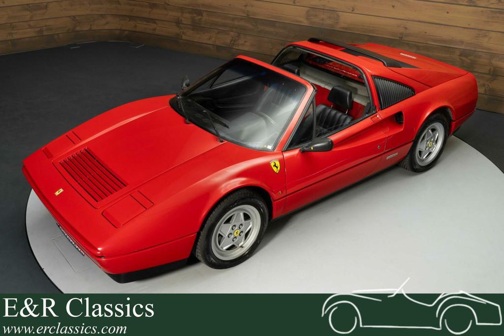 Ferrari 328 GTS | Distributieriem set vervangen | 1989, Auto's, Oldtimers, Achterwielaandrijving, Zwart, Cabriolet, Leder