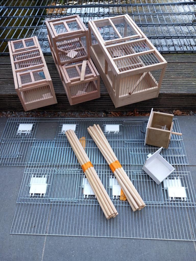 Vangkooien klepkooien voorfrontjes zitstokken, Dieren en Toebehoren, Ophalen of Verzenden, Nieuw, Hout, Vogelkooi