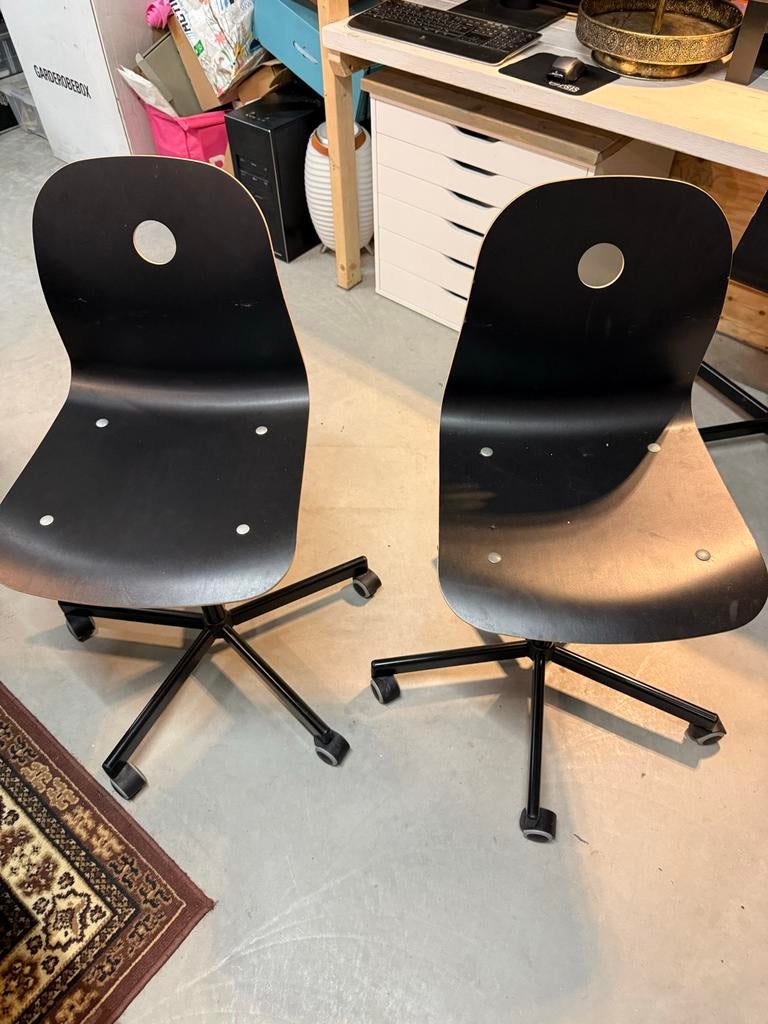 2x IKEA Bureaustoel - Gebruikt maar in goede staat, Ophalen, Gebruikt, Zwart, Bureaustoel