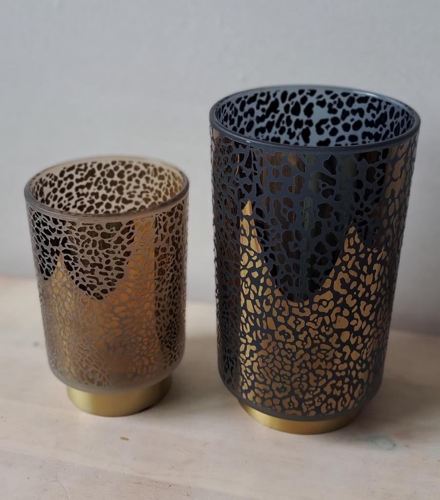 2x Leopard tafellampen, Ophalen of Verzenden, Nieuw, Overige materialen, Minder dan 25 cm