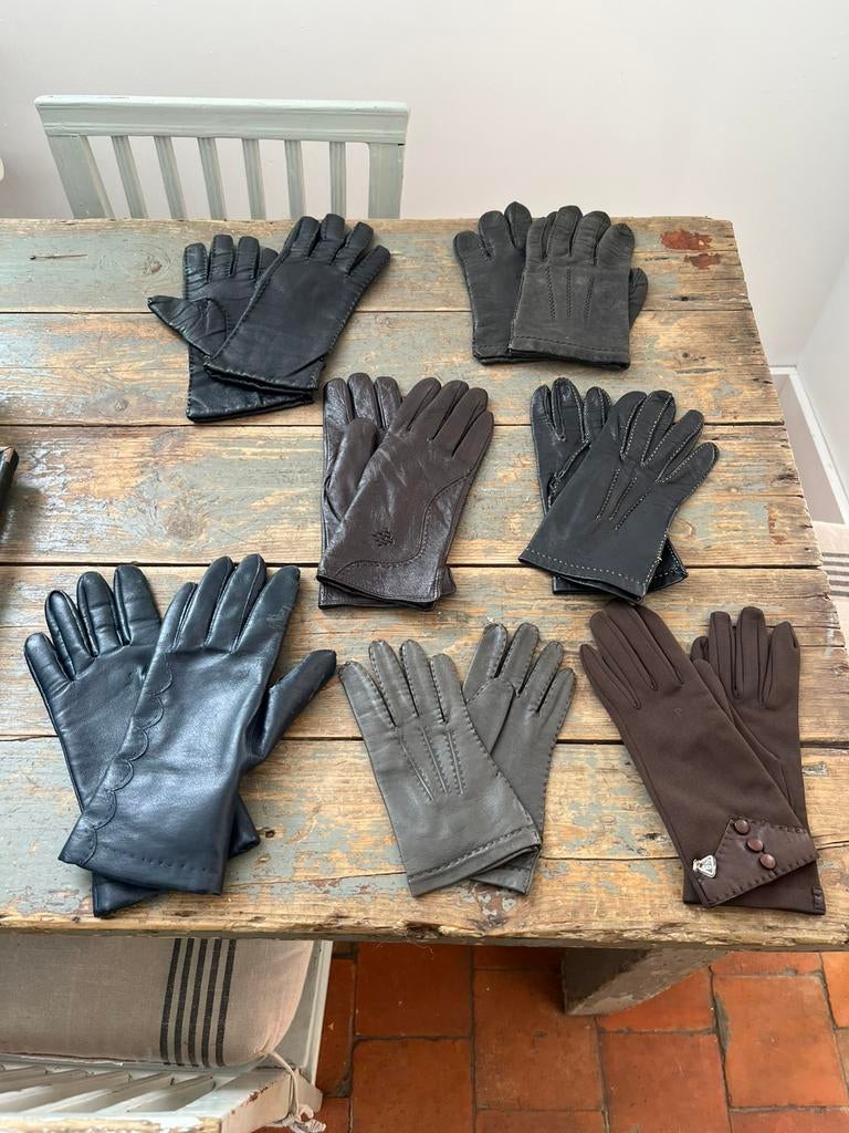 VINTAGE LEREN HANDSCHOENEN KWALITEIT!!, Ophalen of Verzenden, Zo goed als nieuw, Handschoenen