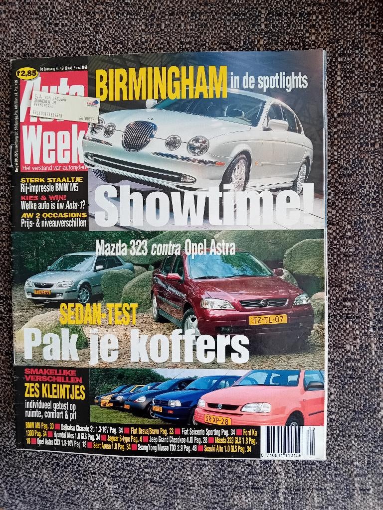 Auto Week nr. 45 - okt/nov 1998 - Jan Hein van Meurs, Boeken, Ophalen of Verzenden, Gelezen, Algemeen