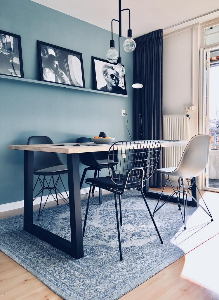 Design  eetkamerstoel Vitra DSR, HAY AAC22, WM String Chair, Huis en Inrichting, Zwart, Zo goed als nieuw, Metaal, Ophalen