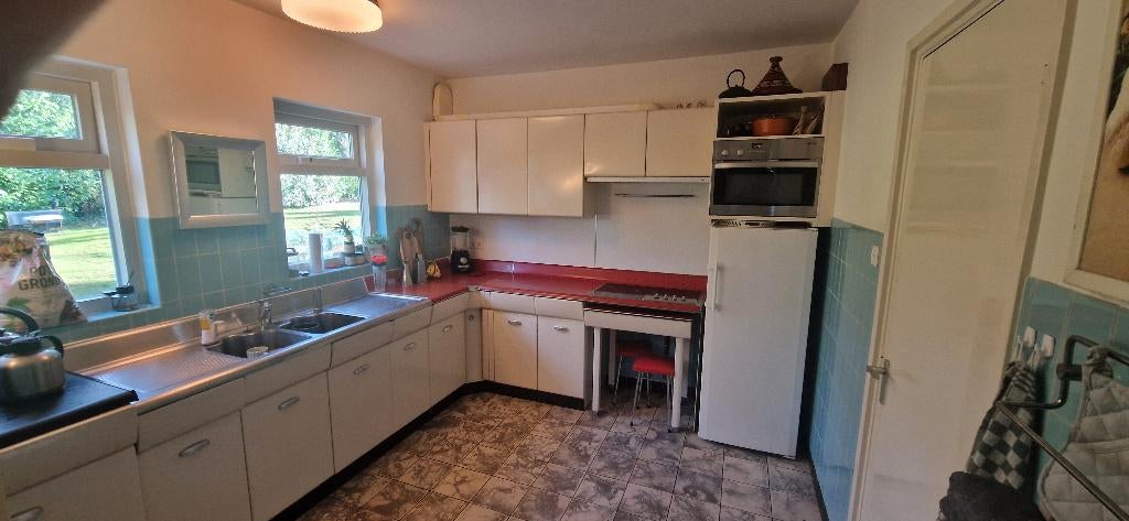 American Kitchen jaren 60  Retro keuken  incl. inductie, Huis en Inrichting, Keuken | Complete keukens, Gebruikt, Enkelwandige keuken