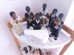 Jazzband Beeldjes met Zangeres en Louis Armstrong Stijl, Ophalen of Verzenden, Gebruikt, Mens