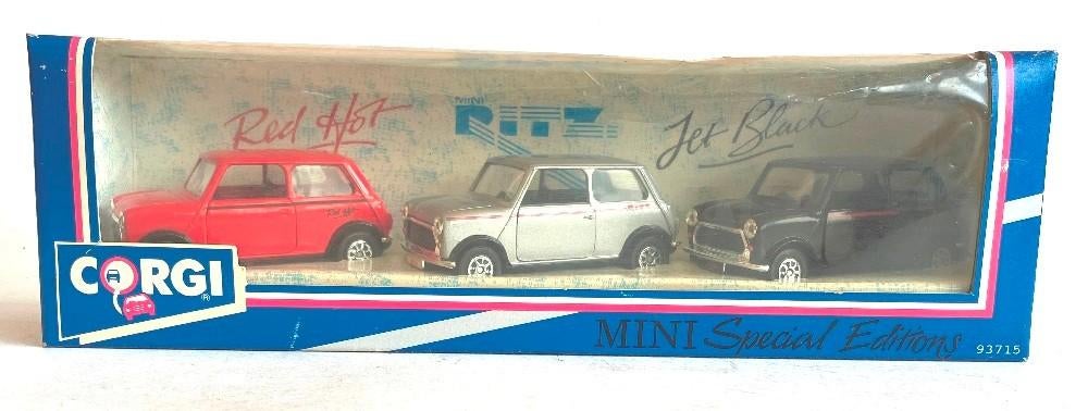 Mini Red Hot,Ritz en Jet Black Corgi # 93715., Ophalen of Verzenden, Zo goed als nieuw, Auto