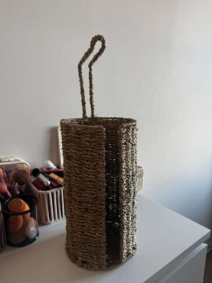 Bamboe Toiletpapierhouder, Huis en Inrichting, Badkamer | Badtextiel en Accessoires, Nieuw, Overige typen, Bruin, Ophalen of Verzenden