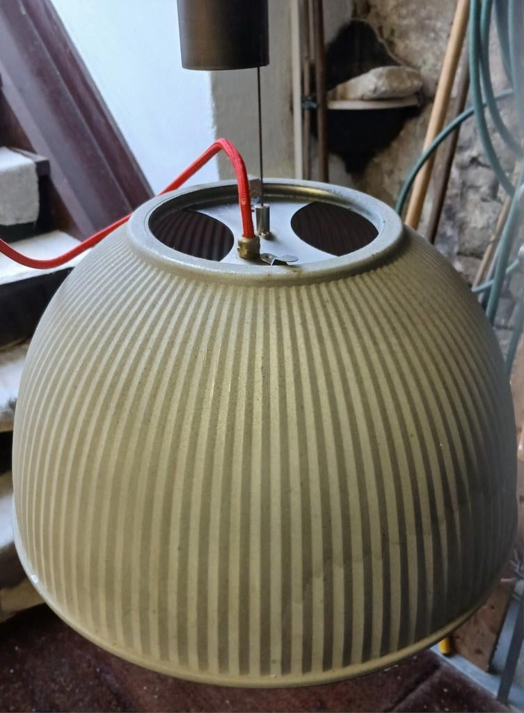 Design Ingo Maurer Kabokov plafondlamp met katrolsysteem, Gebruikt, Vintage, Industrieel, Ophalen of Verzenden, Metaal