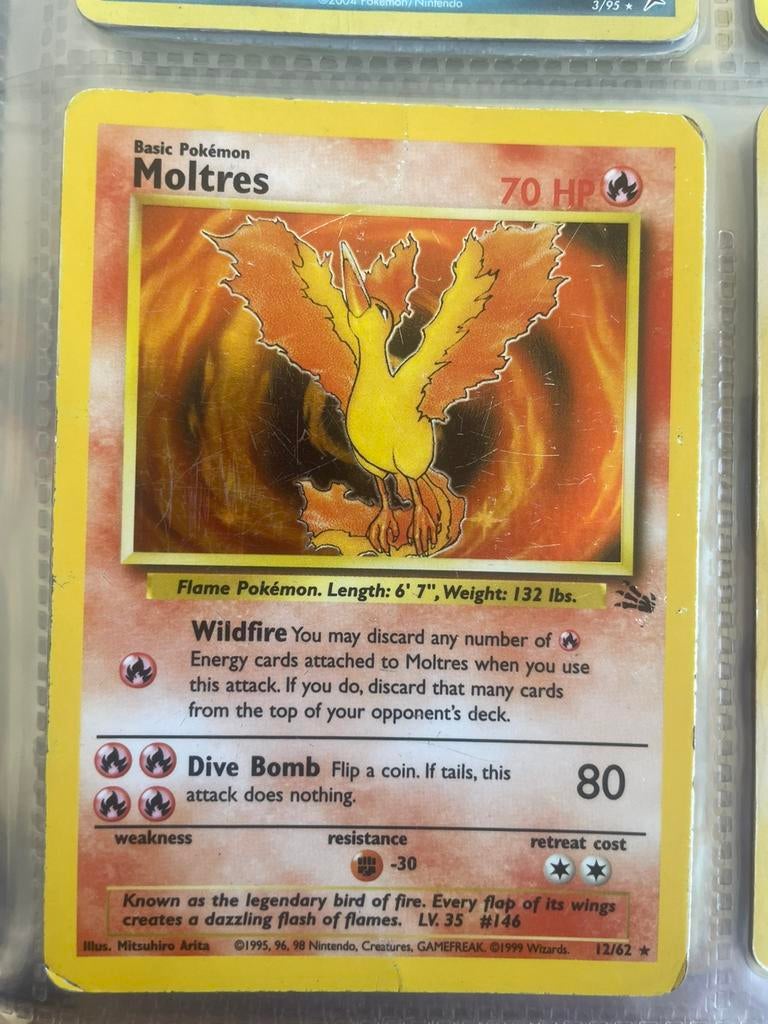 Moltres Holo Fossil 12/62, Ophalen of Verzenden, Zo goed als nieuw