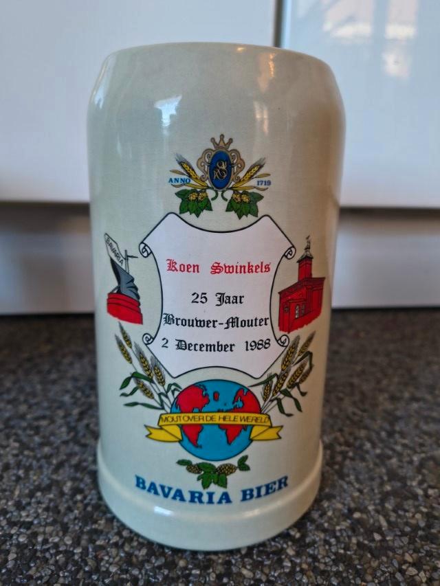 * Bavaria stenen pul 25 jubileum 1963 – 1988 Koen *, Verzamelen, Biermerken, Zo goed als nieuw, Pul(len), Bavaria, Ophalen of Verzenden