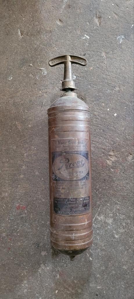 Vintage Pyrene Brandblusser - Decoratief item, Huis en Inrichting, Brandblussers en Brandkasten, Ophalen, Gebruikt, Brandblusser