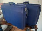 2x Samsonite hardcase koffers blauw 66x21x52, Ophalen, Gebruikt, Hard kunststof, Slot