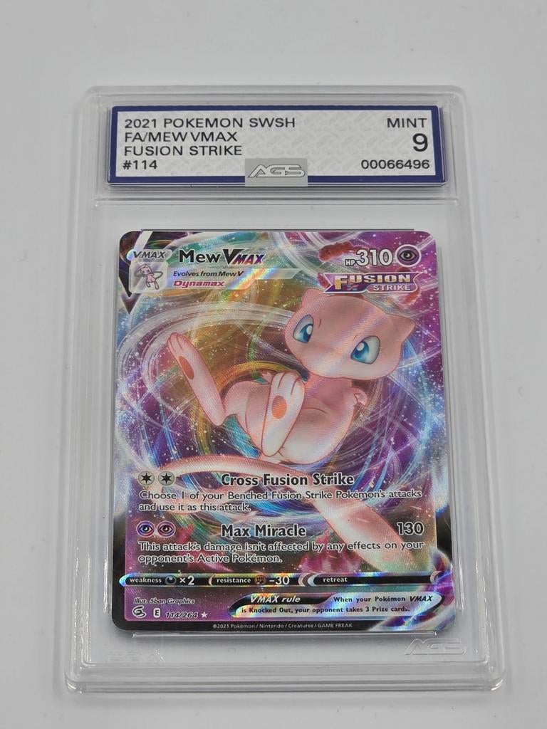 Mew VMAX Fusion Strike AGS 9 - Pokémonkaart, Ophalen of Verzenden