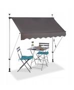 Relaxdays Klemmarkies - Luifel zonder boren - 200 x 120, Ophalen, Nieuw, Minder dan 250 cm, Markies