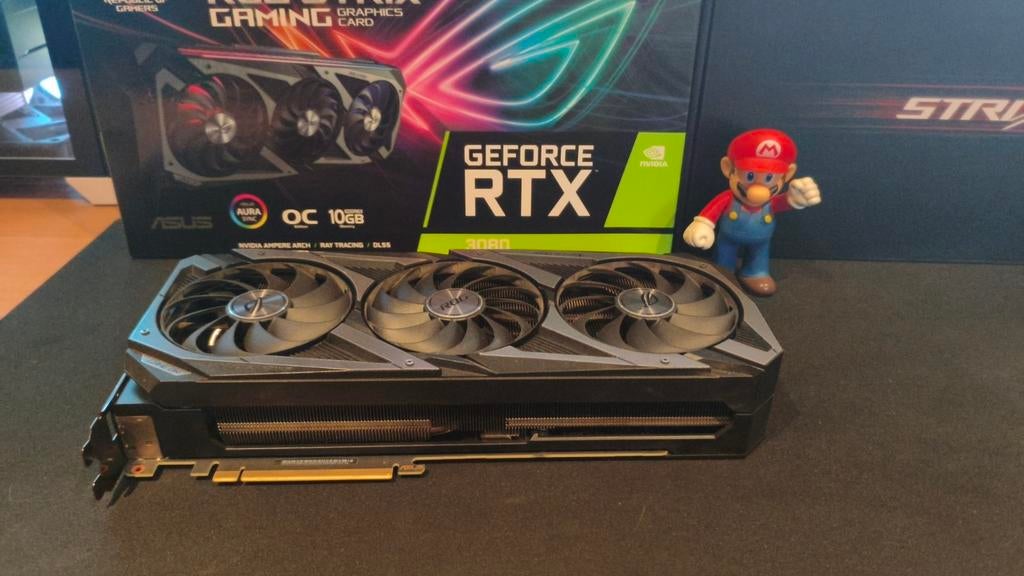 ASUS ROG STRIX RTX 3080 OC, Computers en Software, Videokaarten, Ophalen of Verzenden, Zo goed als nieuw, GDDR6, PCI-Express 4