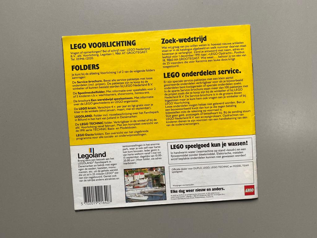Lego Katalogus 1991, Ophalen of Verzenden