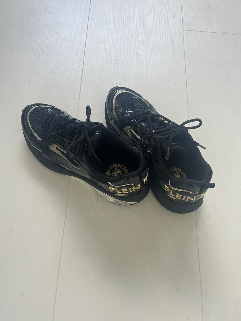 Plein Sports schoenen zwart met goud maat 41, Ophalen of Verzenden, Nieuw, Zwart, Sneakers of Gympen
