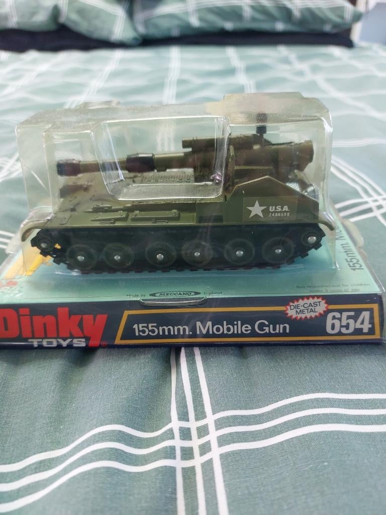 Dinky Toys 155mm Mobile Gun 654 - Nieuw in verpakking, Ophalen of Verzenden, Nieuw