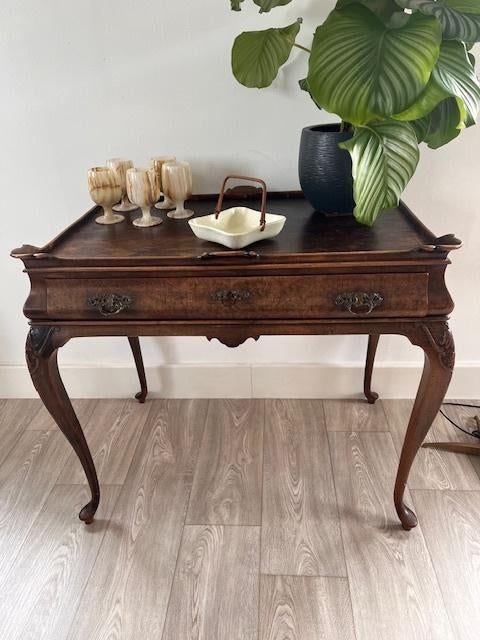 Antieke Engelse Theetafel met Lade, Ophalen