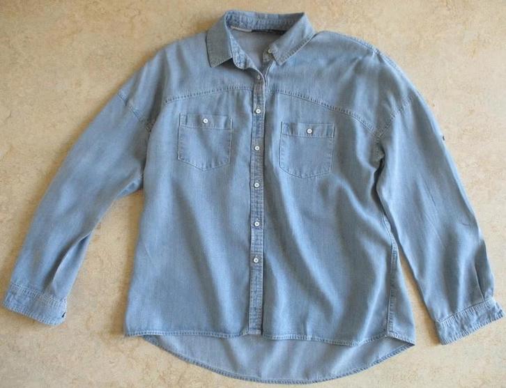 C&A spijkerblouse, maat 38, Kleding | Dames, Blouses en Tunieken, Zo goed als nieuw, Maat 38/40 (M), Blauw, Verzenden