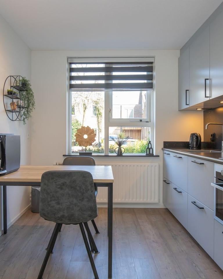 Duo rolgordijn grijs, Ophalen, Gebruikt, 100 tot 150 cm, Grijs