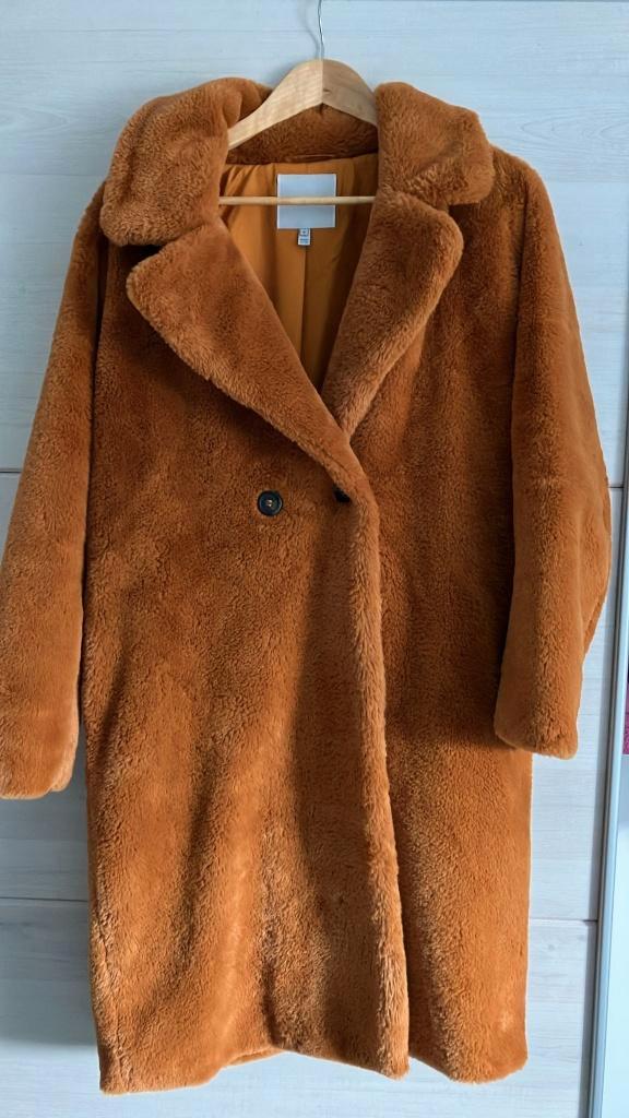 Okergele teddyjas Ichi maat S (oversized), Kleding | Dames, Jassen | Winter, Zo goed als nieuw, Maat 36 (S), Geel, Ophalen of Verzenden